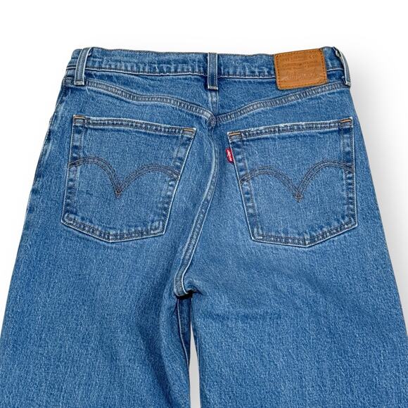 Levi's Premium Jeans Womens 29 x 27 Ribcage Straight Ankle Button Fly Distressed - Picture 7 of 11